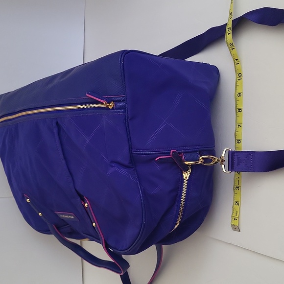 Like New Vera Bradley Light Purple Check Weekender - Picture 6 of 9